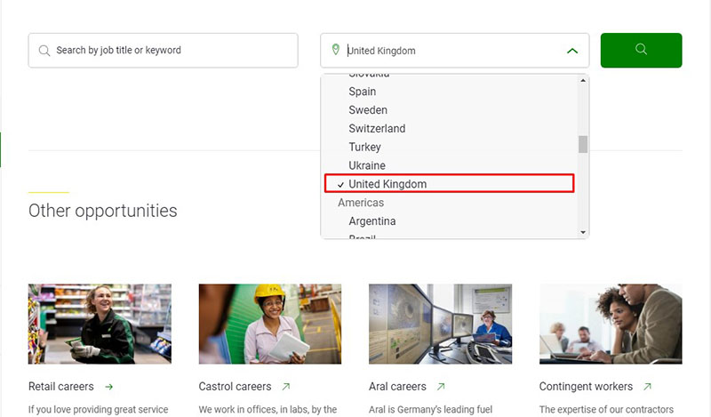 Steps to apply for a job at BP (1)