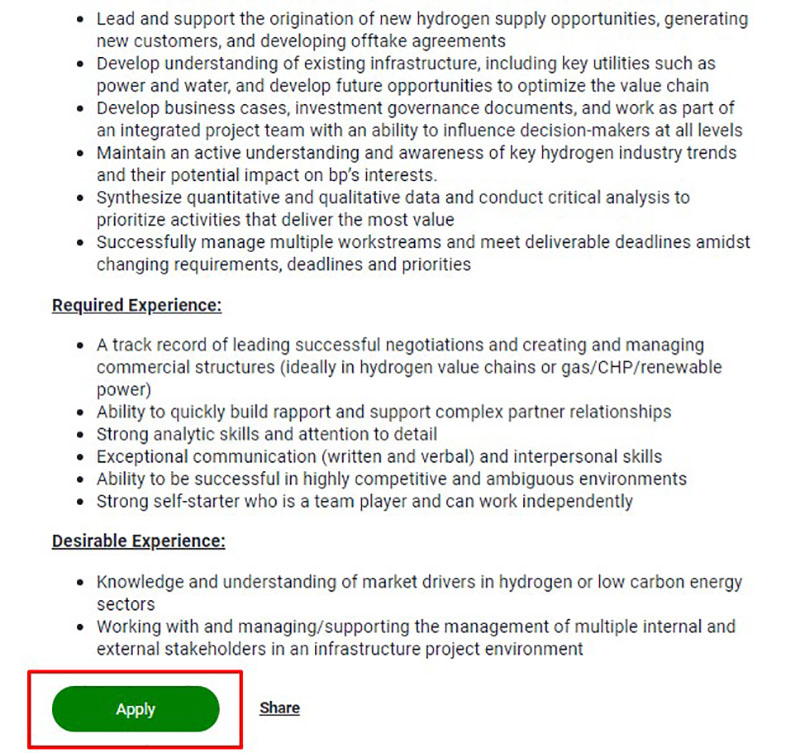 Steps to apply for a job at BP (2)