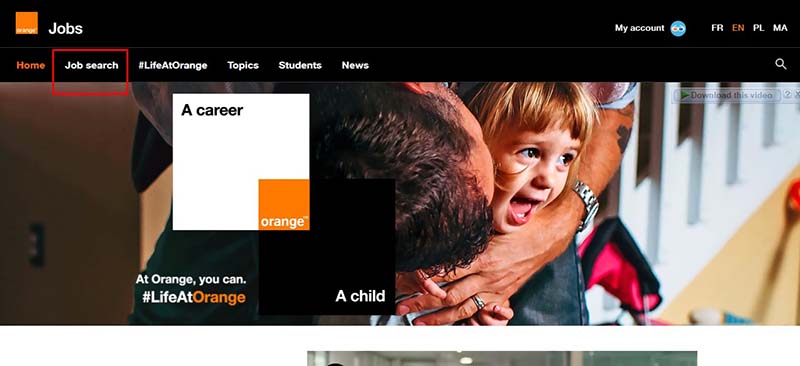 Steps to apply for a job at Orange (1)