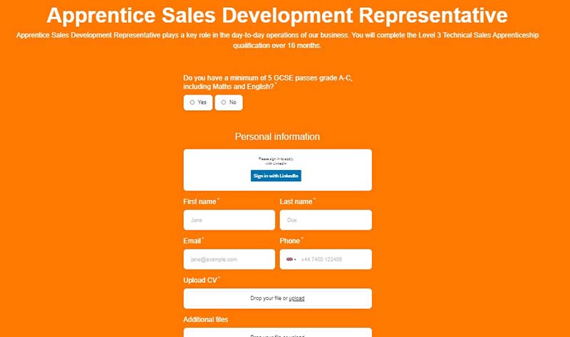 Steps to apply for a job at Orange (5)