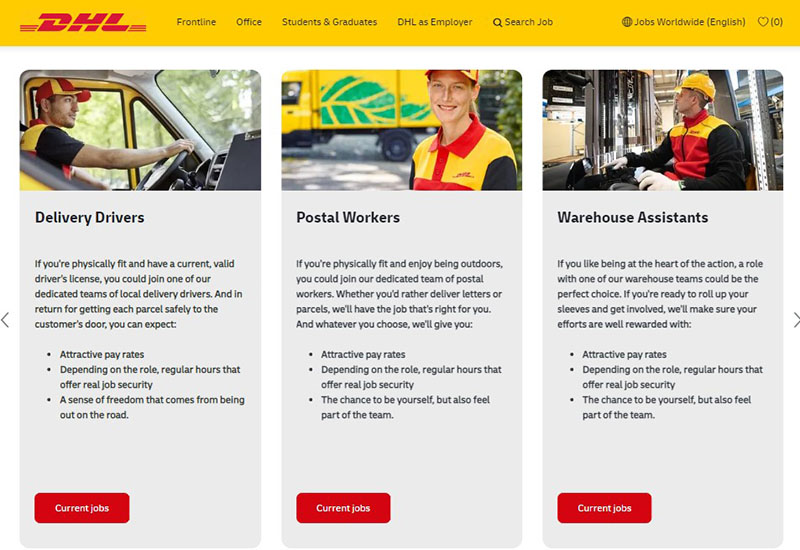 Steps to apply for a job offer at DHL (3)